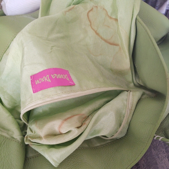 Donna Dixon Green 🍏 Leather Shoulder Bag - Picture 8 of 9
